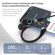 Wireless Bluetooth Earphones HIFI Bass With HD MIC Ear-Hook Earbuds Noise Cancelling Life Waterproof Game Sports Music Headsets