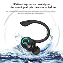 Wireless Bluetooth Earphones HIFI Bass With HD MIC Ear-Hook Earbuds Noise Cancelling Life Waterproof Game Sports Music Headsets