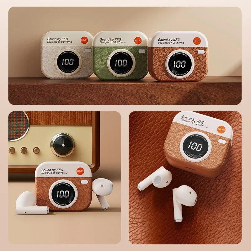 Wireless Bluetooth Headphones With LED Digital Display 24 Hours Endurance HiFi Music Gaming Earphones Waterproof Sports Earbuds
