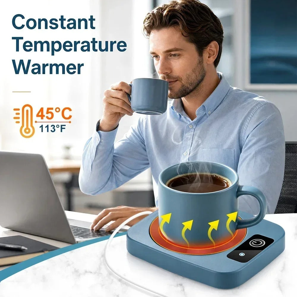 Constant Temperature Cup Warmer USB Powered, 45°C Coffee Tea Beverage Warmer for Office Home, Slim Desktop Mug Warmer