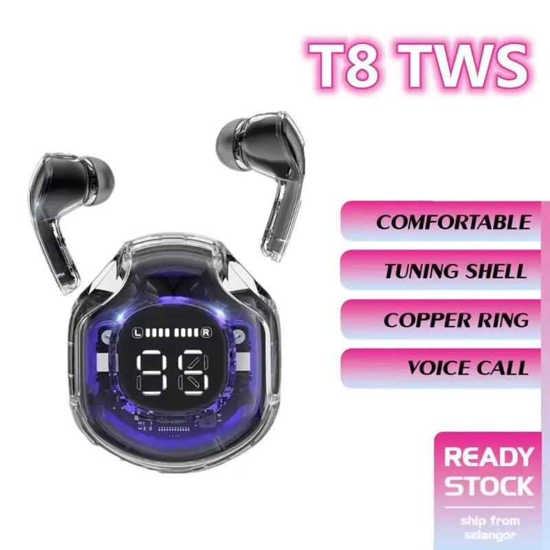 Fone Bluetooth Earbuds TWS Wireless Headphones Water-splash Bluetooth Earphones Survive Unexpected Rain Showers Gaming Headset 1 sold byShop1105224064 Store (4 | 5,000+ sold )