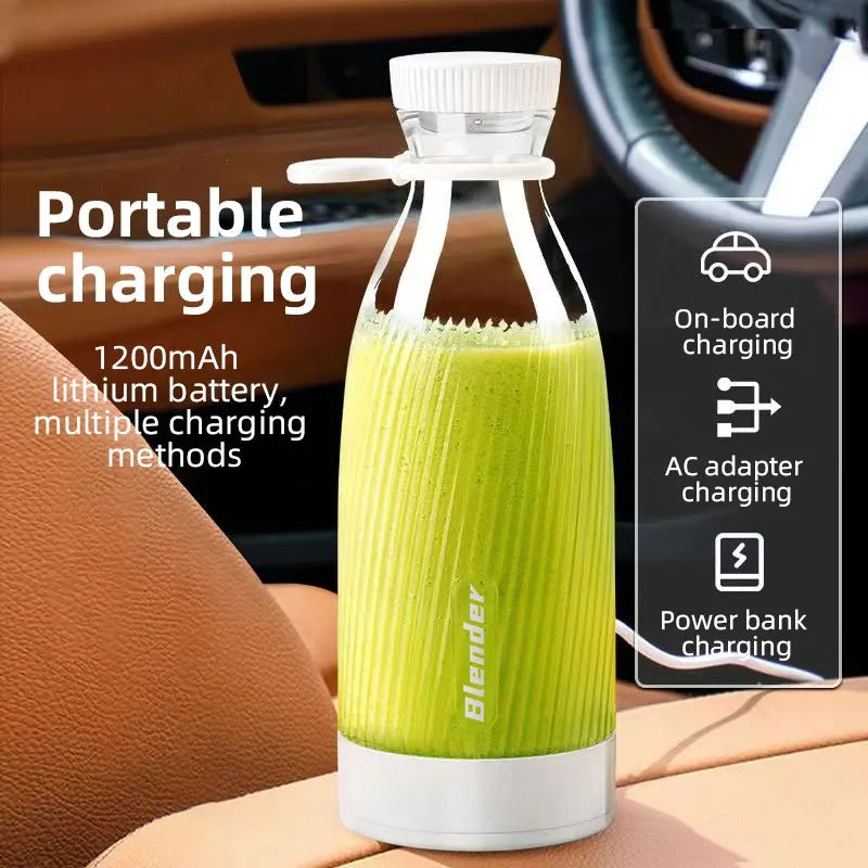 Portable Electric Juicer Cup for Students & Travel, Rechargeable Mini Blender for Smoothies, Fresh Fruit Juice Maker, Small Pers