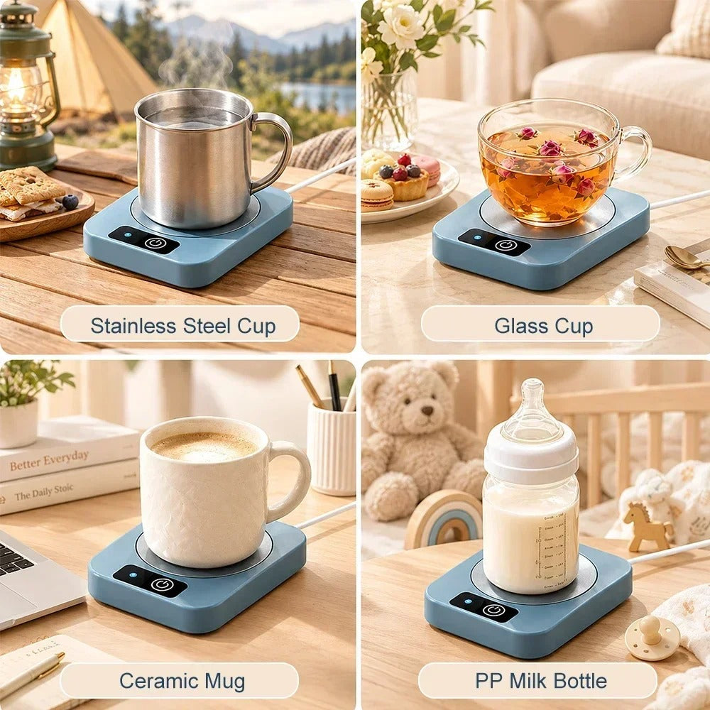 Constant Temperature Cup Warmer USB Powered, 45°C Coffee Tea Beverage Warmer for Office Home, Slim Desktop Mug Warmer