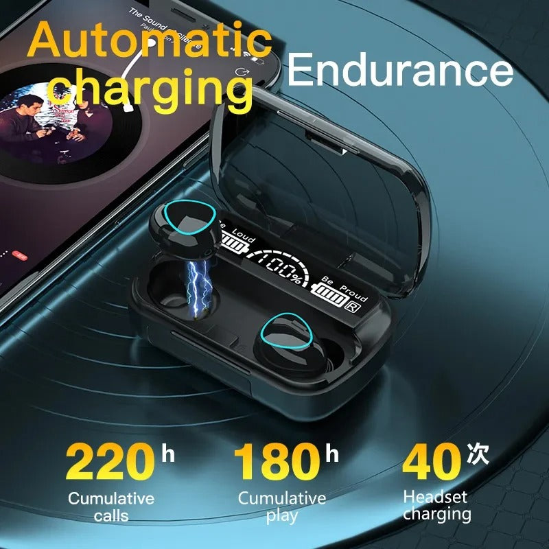 M10 TWS Bluetooth Headphones Wireless Earphones With Charging Box Microphone 9D Stereo Sports Waterproof Earbuds Headset