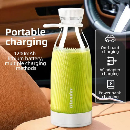 Portable Electric Juicer Cup for Students & Travel, Rechargeable Mini Blender for Smoothies, Fresh Fruit Juice Maker, Small Pers