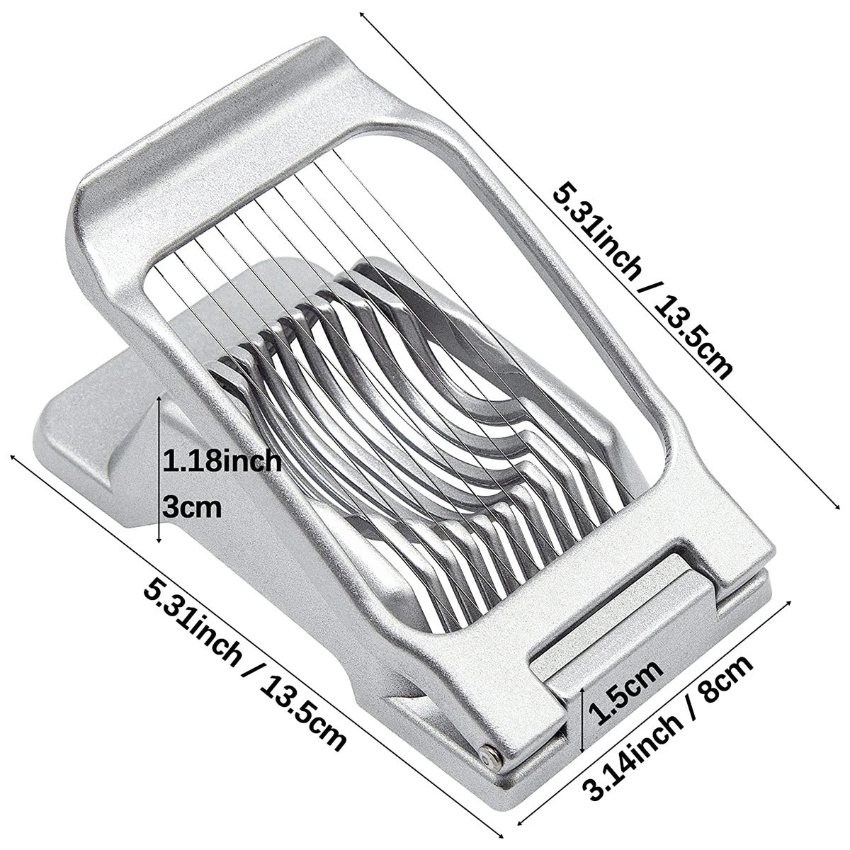Multifunctional Egg Cutter Aluminium Alloy Egg Slicer Sectioner Cutter Mold Flower-Shape Luncheon Meat Cutter Kitchen Gadgets